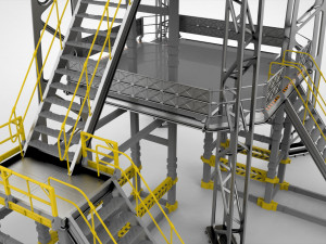 Sci-fi stairs 2 Modello 3D
