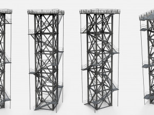 Sci-fi stairs 2 Modello 3D