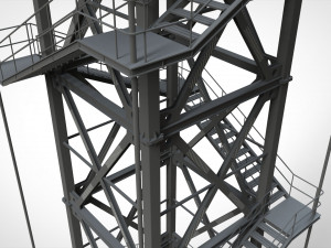 Sci-fi stairs 2 Modello 3D
