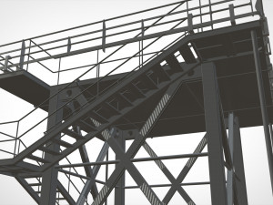 Sci-fi stairs 2 Modello 3D