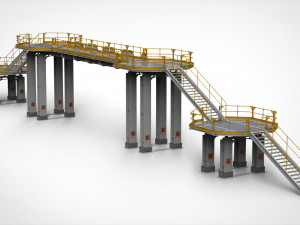 Sci-fi stairs 2 Modello 3D