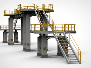 Sci-fi stairs 2 Modello 3D