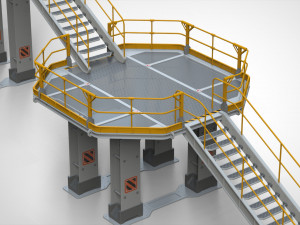 Sci-fi stairs 2 Modello 3D
