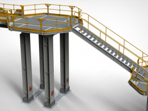 Sci-fi stairs 2 Modello 3D