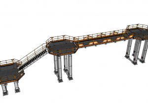 Sci-fi stairs 2 Modello 3D
