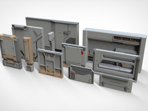 Sci-fi architecture kitbash 19 3D मॉडल