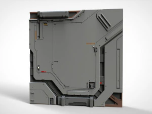 Sci-fi architecture kitbash 19 3D Model