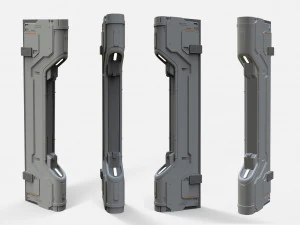Sci-fi architecture kitbash 19 3D Model