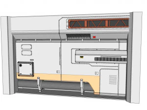 Sci-fi architecture kitbash 19 3D Model