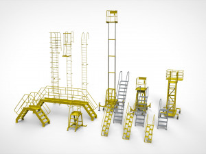 Sci-fi stairs 4 3D मॉडल