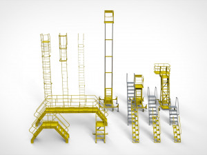 Sci-fi stairs 4 3D Модель