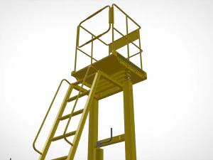 Sci-fi stairs 4 3D Model