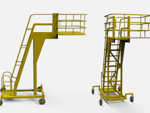 Sci-fi stairs 4 3D Model
