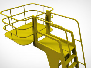 Sci-fi stairs 4 3D Модель