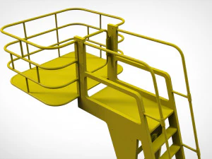Sci-fi stairs 4 3D Model