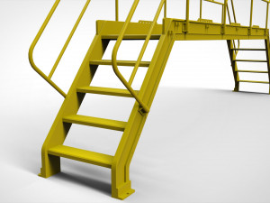 Sci-fi stairs 4 3D Модель