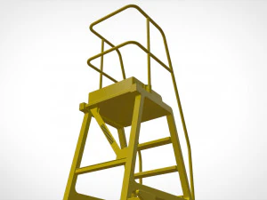 Sci-fi stairs 4 3D Model