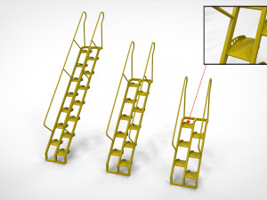 Sci-fi stairs 4 3D Модель