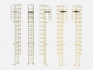 Sci-fi stairs 4 3D Модель