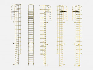 Sci-fi stairs 4 3D Model