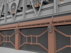 Sci-fi architecture kitbash 20 3D Model