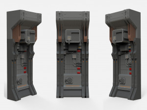 Sci-fi architecture kitbash 20 3D Model
