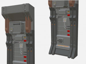 Sci-fi architecture kitbash 20 3D Model
