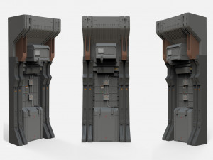 Sci-fi architecture kitbash 20 3D Model