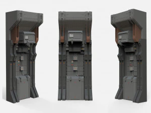 Sci-fi architecture kitbash 20 3D Model