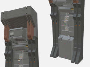 Sci-fi architecture kitbash 20 3D Model