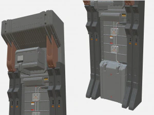 Sci-fi architecture kitbash 20 3D Model