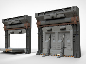 Sci-fi architecture kitbash 20 3D Model