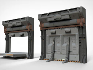 Sci-fi architecture kitbash 20 3D Model