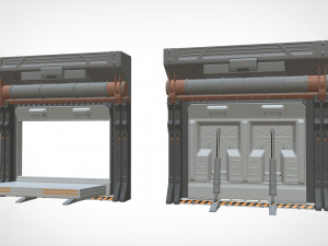 Sci-fi architecture kitbash 20 3D Model