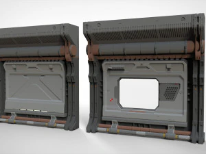 Sci-fi architecture kitbash 20 3D Model