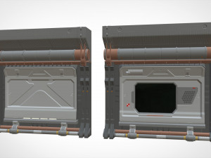 Sci-fi architecture kitbash 20 3D Model