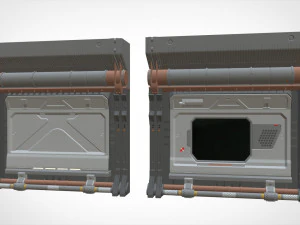 Sci-fi architecture kitbash 20 3D Model