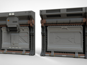 Sci-fi architecture kitbash 20 3D Model