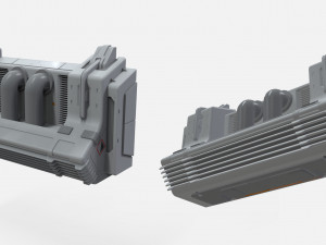 Sci-fi architecture kitbash 20 3D Model