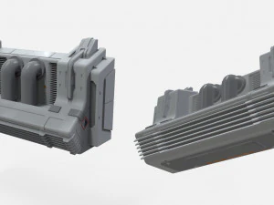 Sci-fi architecture kitbash 20 3D Model