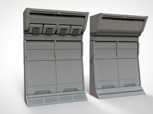 Sci-fi architecture kitbash 20 3D Model
