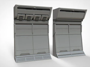 Sci-fi architecture kitbash 20 3D Model