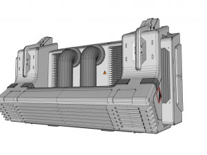 Sci-fi architecture kitbash 20 3D Model