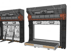 Sci-fi architecture kitbash 20 3D Model