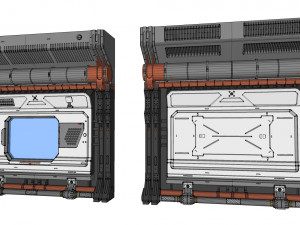 Sci-fi architecture kitbash 20 3D Model