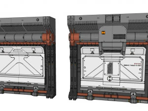 Sci-fi architecture kitbash 20 3D Model