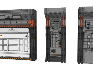 Sci-fi architecture kitbash 20 3D Model