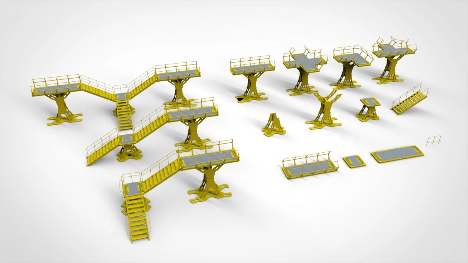 SF 모듈형 환경 8 3D 모델 .c4d .max .obj .3ds .fbx .stl .blend 