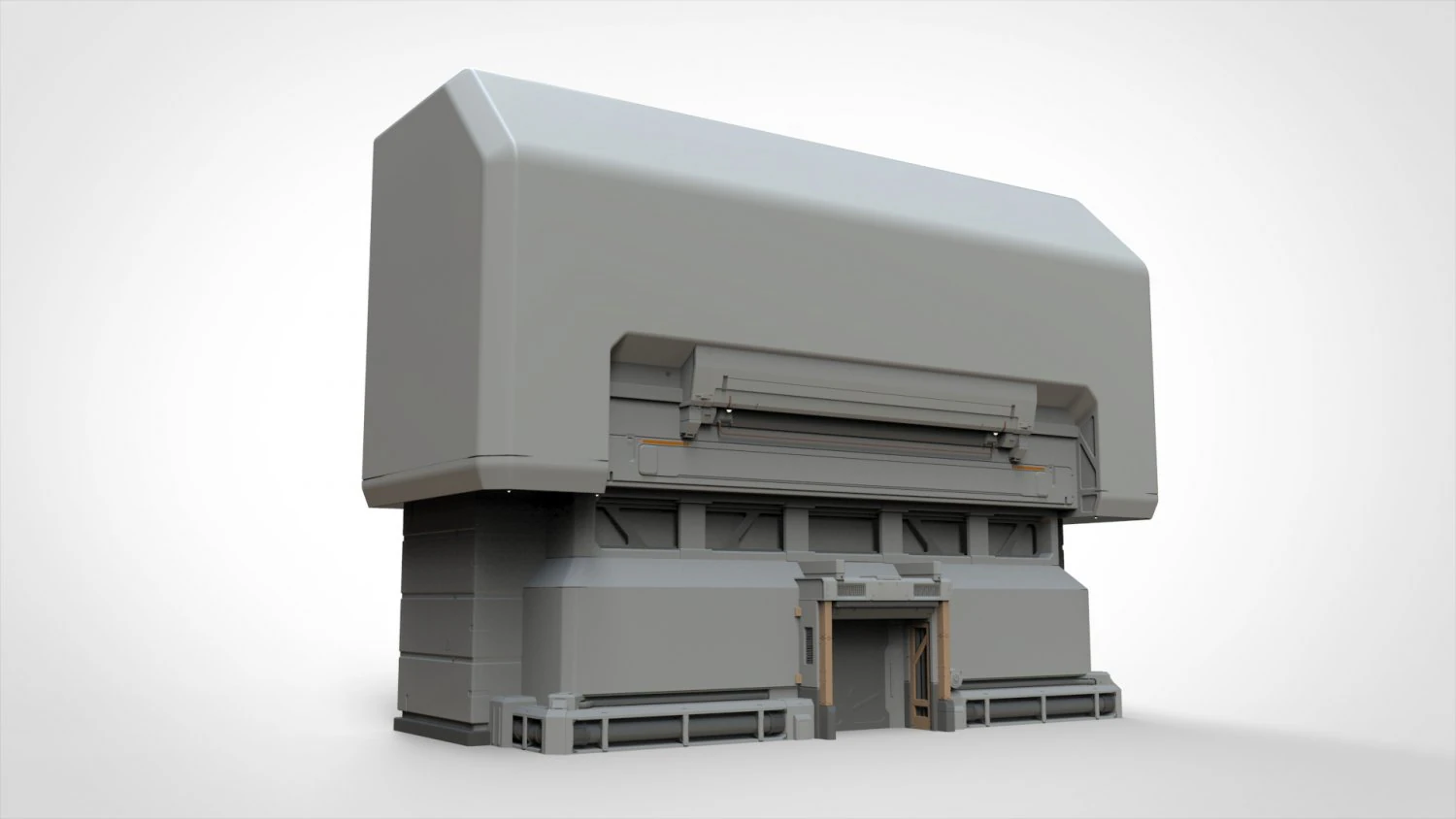 Elemento architettonico fantascientifico 2 Modello 3D .c4d .max .obj .3ds .fbx .stl .blend 