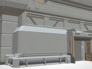 Elemento architettonico fantascientifico 2 Modello 3D